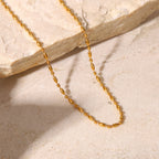 18K Gold Chic Beaded Chain Necklace