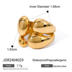 18K Gold and Silver Two Tone Wrapped Statement Cuff Ring