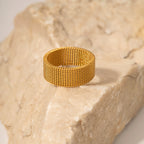 18K Gold Watch Band Ring