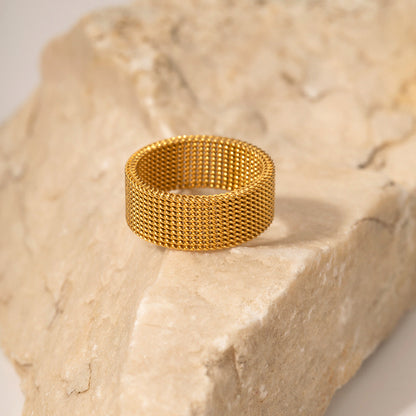 18K Gold Watch Band Ring