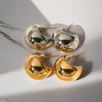 18K Gold Chunky Dome Statement Stud Earrings
