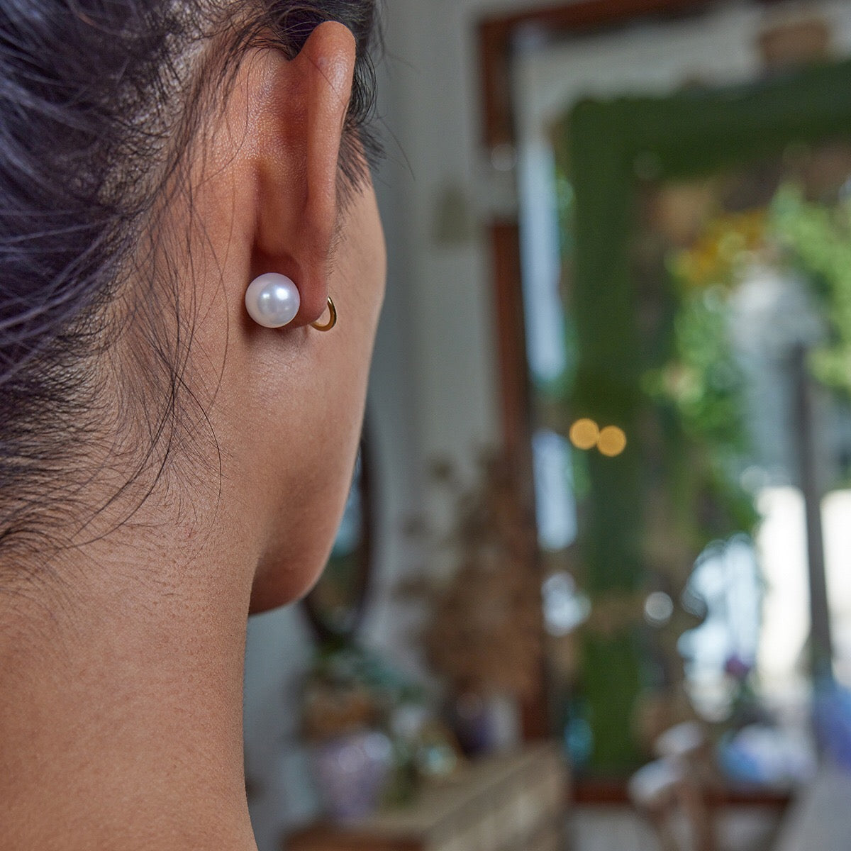 18K Gold Extra Bling Stud Earrings Ear Cuff Set