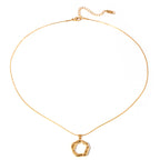 18K Gold Flow Bubble Pendant Necklace