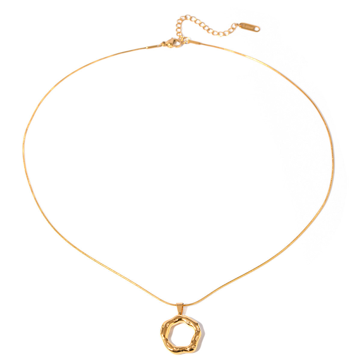 18K Gold Flow Bubble Pendant Necklace