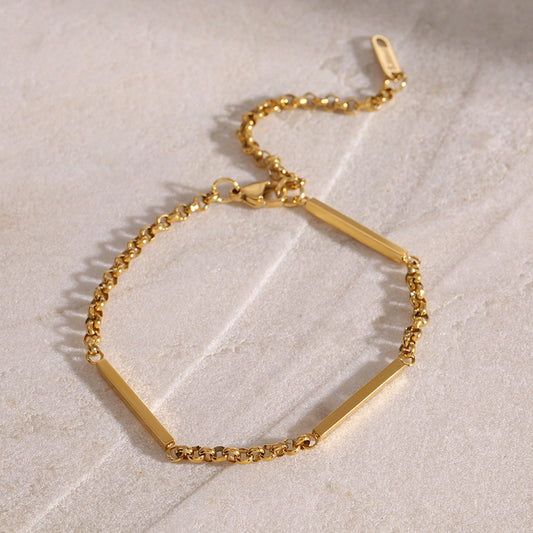 Bar Chain Gold Bracelet