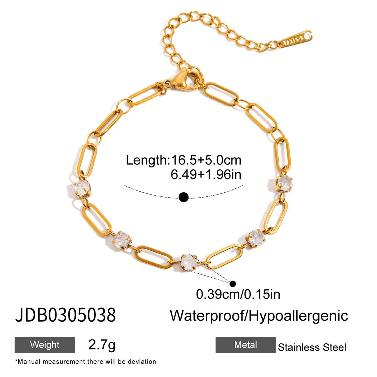 18K Gold Legacy Tennis Paper Clip Chain Emerald Eternity Bangle Bracelet Stack
