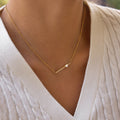 18K Gold Fully Iced Pave Heart Plate Pendant Necklace