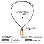18K Gold Geometric Bubble Pendant Statement Necklace