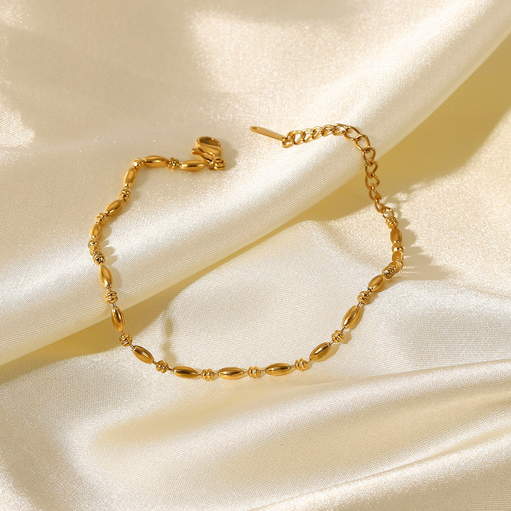 18K Gold Minimalist Beaded Bracelet