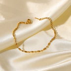 18K Gold Minimalist Beaded Bracelet