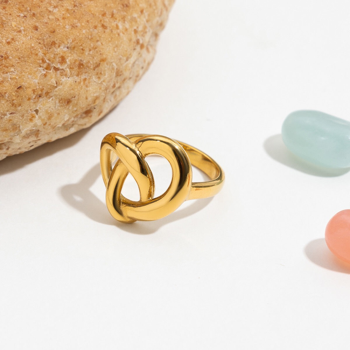 18K Gold Pretzel Statement Ring