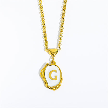 18K Gold Luxury Initial Pendant Necklace