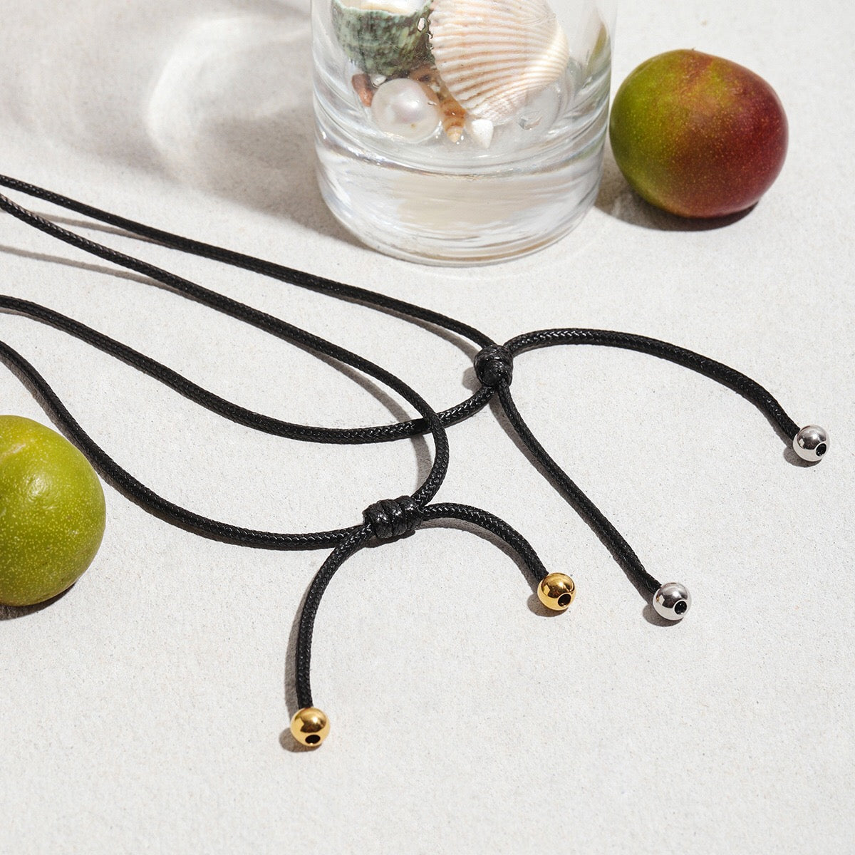18K Gold Geometric Bubble Pendant Statement Necklace