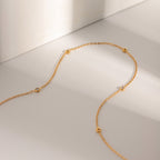 18K Gold Stars Align Chain Necklace
