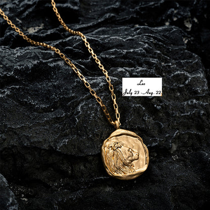 18K Gold Renaissance Zodia Pendant Necklace