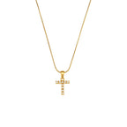 18K Gold Pearl Initial Pendant Necklace