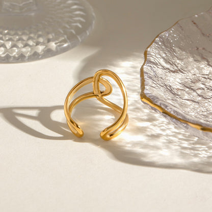 18K Gold Intertwined Statement Ring