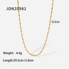 18K Gold Chic Beaded Chain Necklace