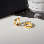 18K Gold Modern Bling Textured Small Hoop Huggie Earrings Ear Cuffs Stack