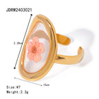 18K Gold Jelly Flower Statement Ring
