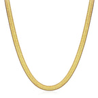 18K Gold Divine Pearl Herringbone Snake Chain Necklace Set