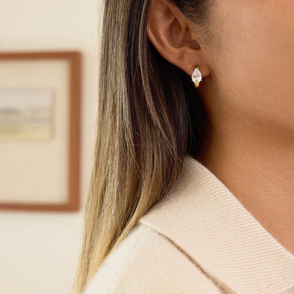 18K Gold Essential Bling Small Hoop Huggie Earrings