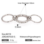 18K Gold Two Tone Connected Multi Layers Spinelli Stacking Rings