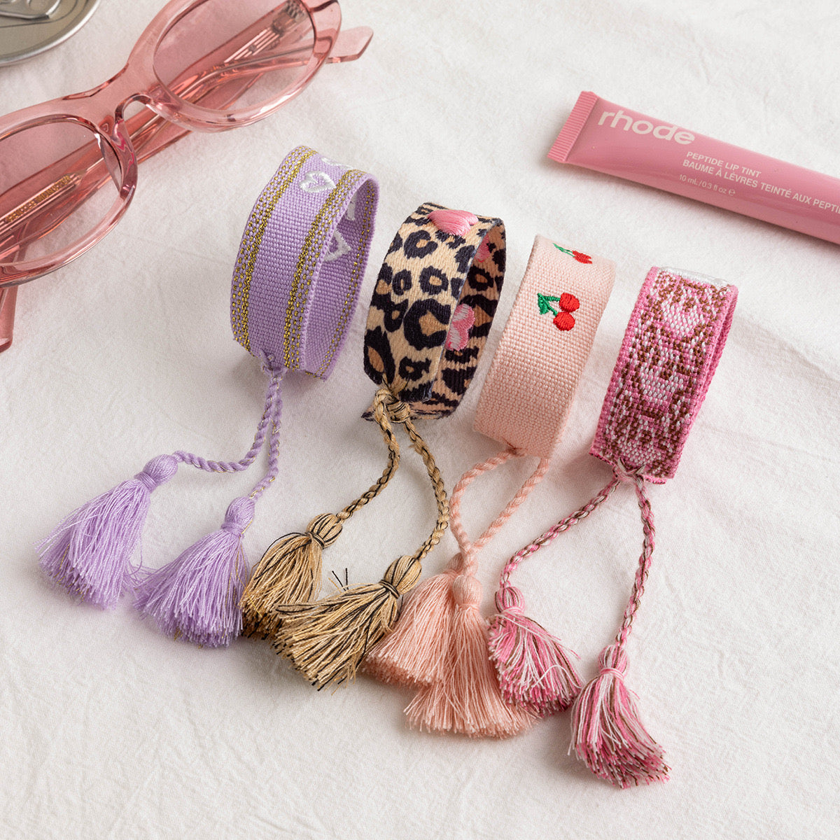 Clean Girl Pink Wristband Friendship Bracelet