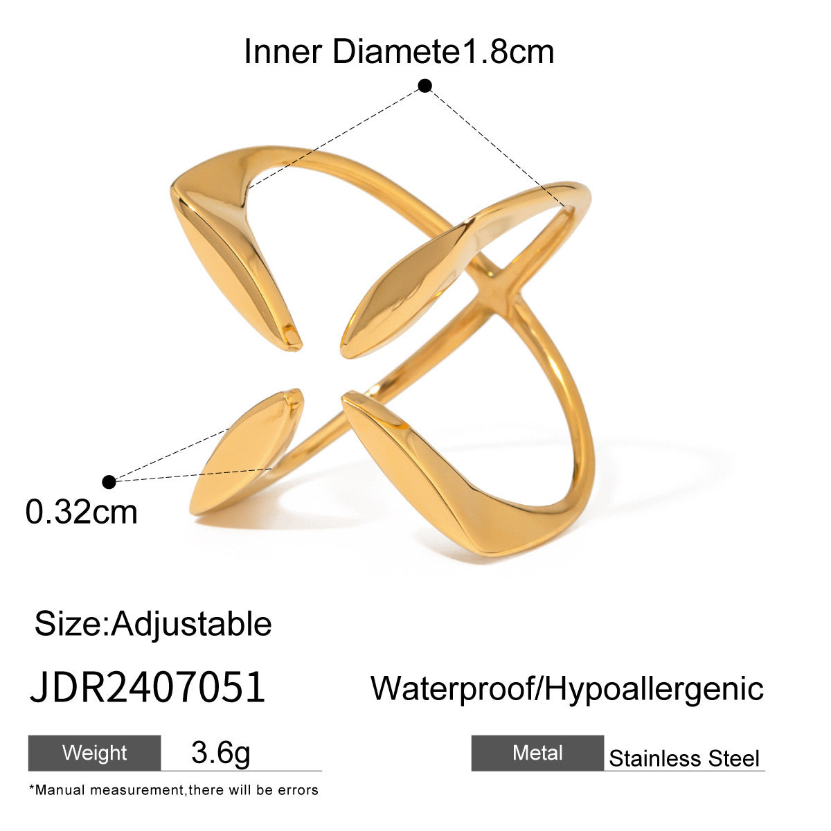 18K Gold Focus Statement Ring