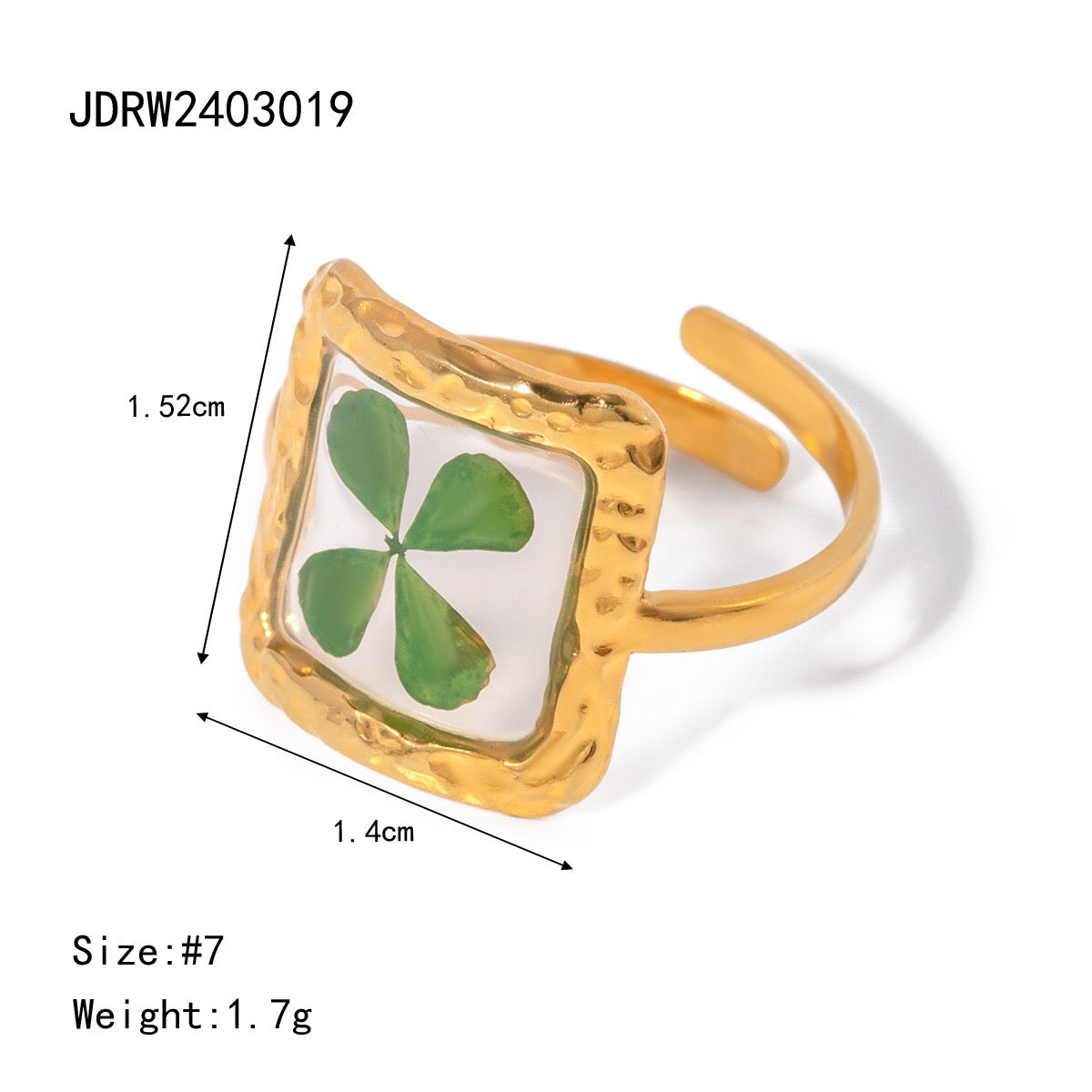 18K Gold Jelly Flower Statement Ring