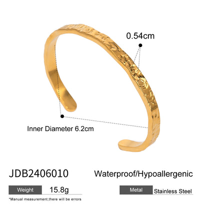 18K Gold Minimalist Bangle Bracelet