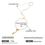18K Gold Waterproof Simple Elegant Hand Chain Bracelet