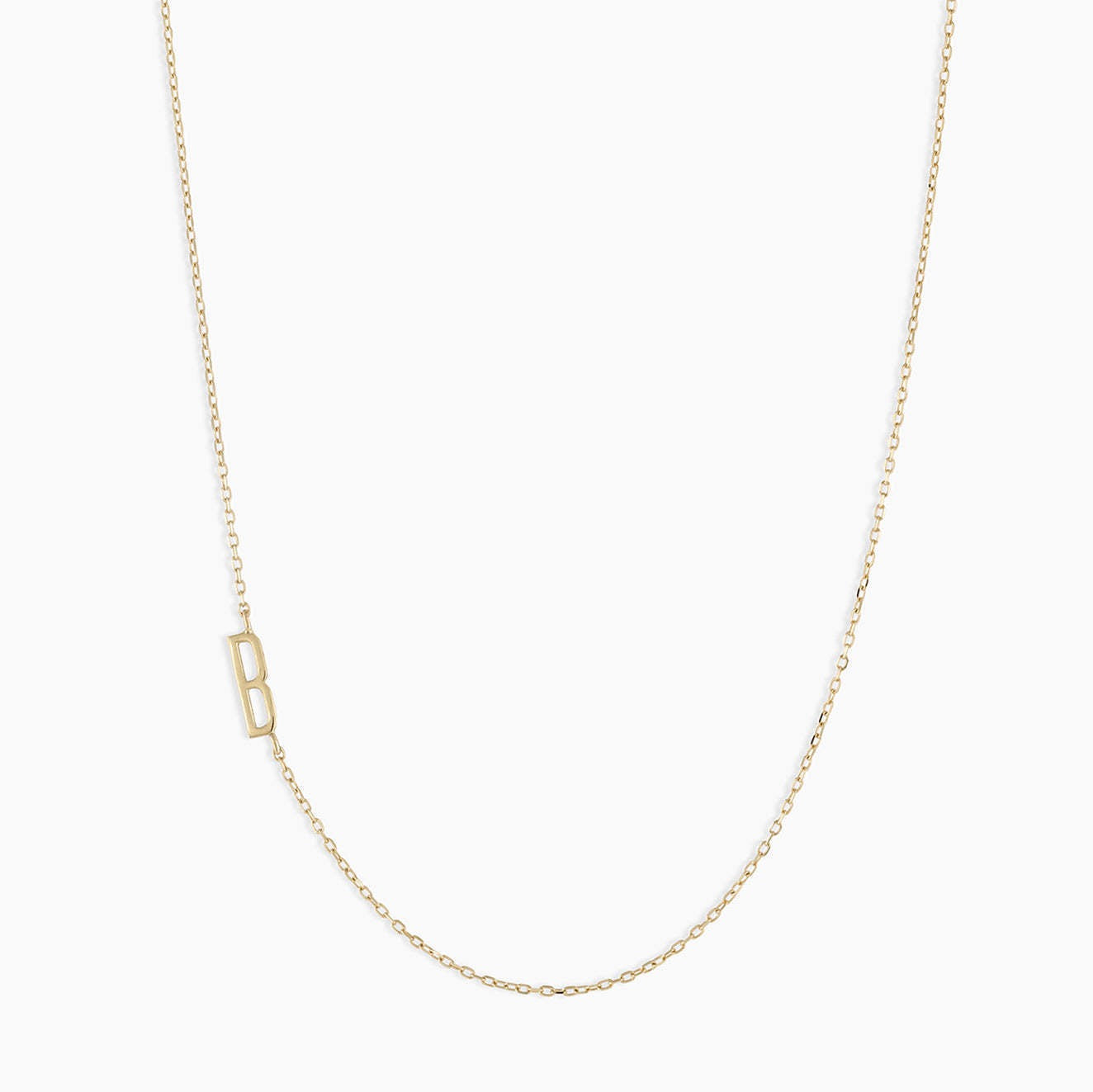 18K Gold Minimalist Initial Choker Necklace