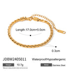 18K Gold Waterproof Color Beaded Flower Hand Chain Bracelet