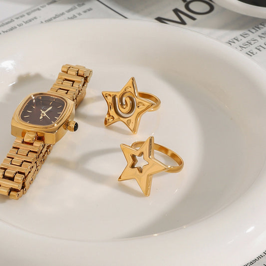 18K Gold Born to Shine Star Statement Ring