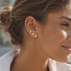 18K GoldLucky Charms Star Heart Flat Back Stud Nap Earrings Set