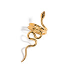18K Gold Serpent Statement Ring