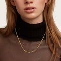 18K Gold Chic Beaded Chain Necklace