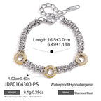 18K Gold and Silver Off Duty Two Tone Chain Bracelet