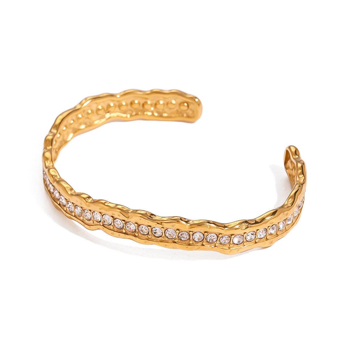 18K Gold Starry Bangle Bracelet