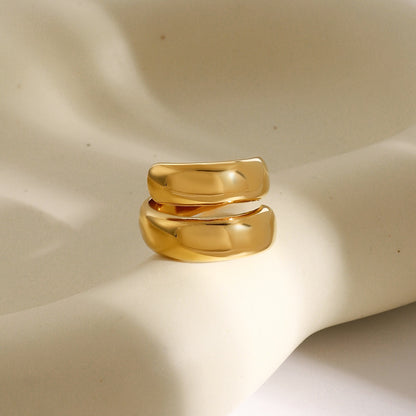 18K Gold Double Band Ring