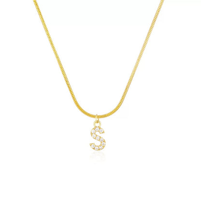 18K Gold Minimalist Glam Initial Necklace