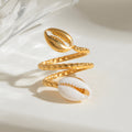18K Gold Summer Seashell Ring