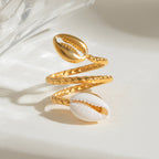18K Gold Summer Seashell Ring