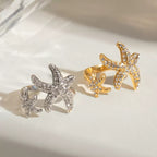 18K Gold Bling Starfish Statement Ring