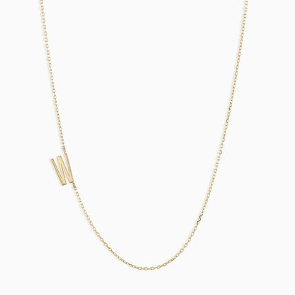 18K Gold Minimalist Initial Choker Necklace