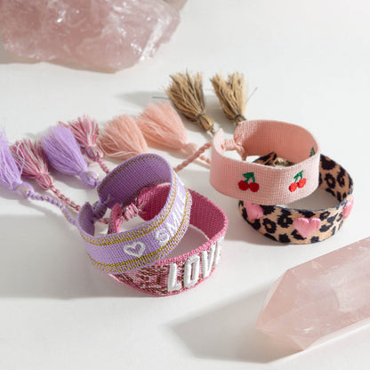 Clean Girl Pink Wristband Friendship Bracelet