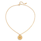 18K Gold Queen Bee Coin Pendant Necklace