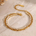 18K Gold Tennis Chain Bracelet