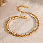 18K Gold Tennis Chain Bracelet
